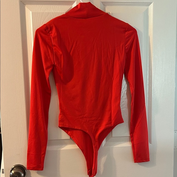 Red Long Sleeve Bodysuit - Picture 2 of 5